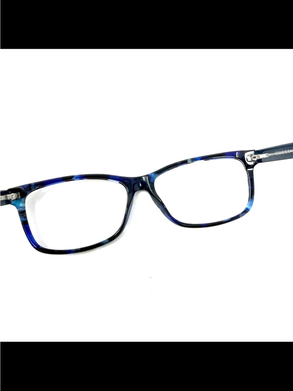 Gucci Eyeglasses Frames Only GG Blue Tortoise Havana Blue - Picture 8 of 9